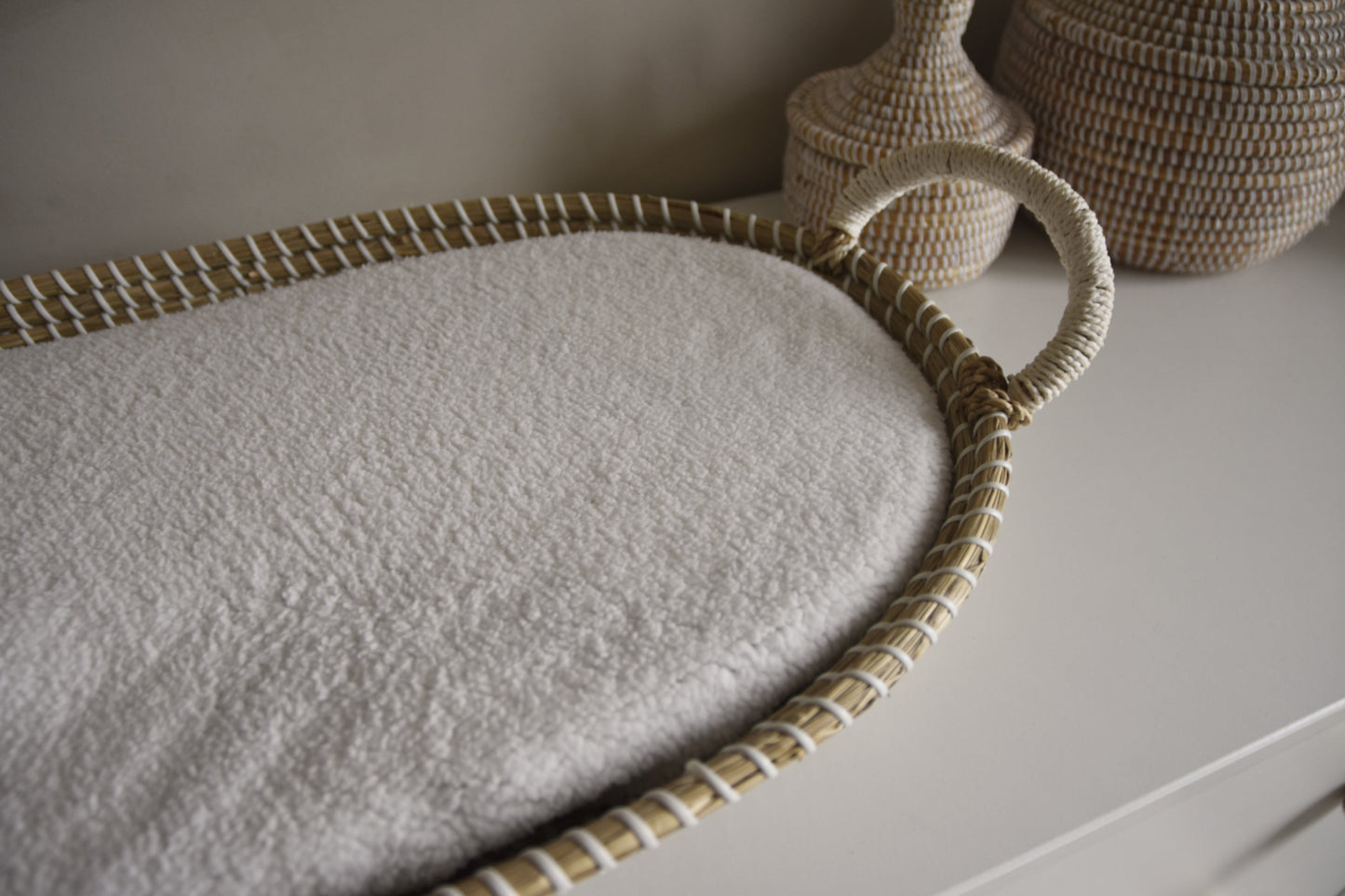 Matrashoes 35 x 75 | Teddy Wit | Klein Wonder Handgemaakt