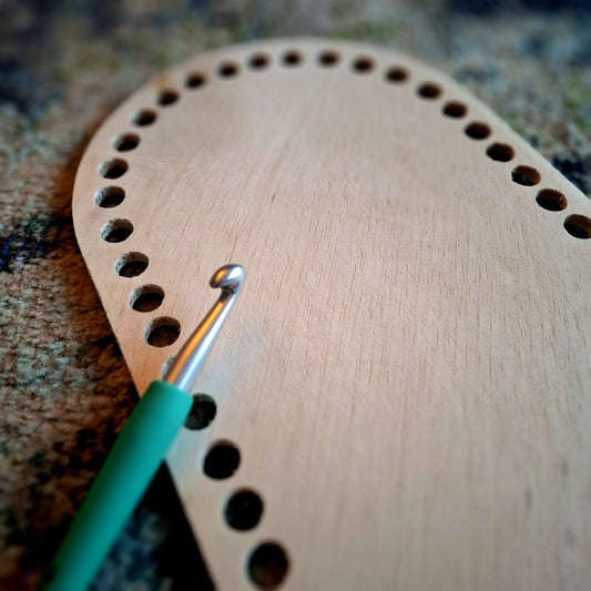 Houten Bodem Ovaal | Mandje Haken | 20 x 40 cm