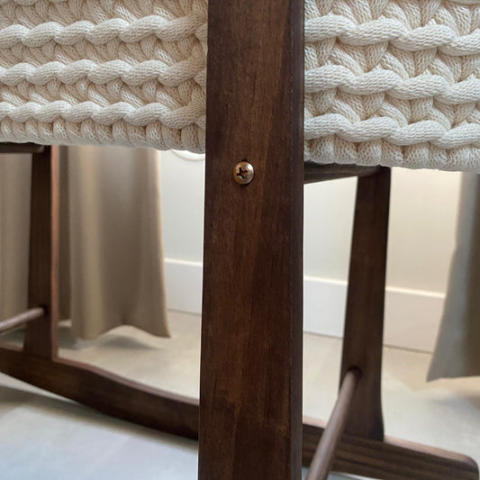 Mozesmandje Standaard | Houten Wiegstandaard [warm donker bruin]